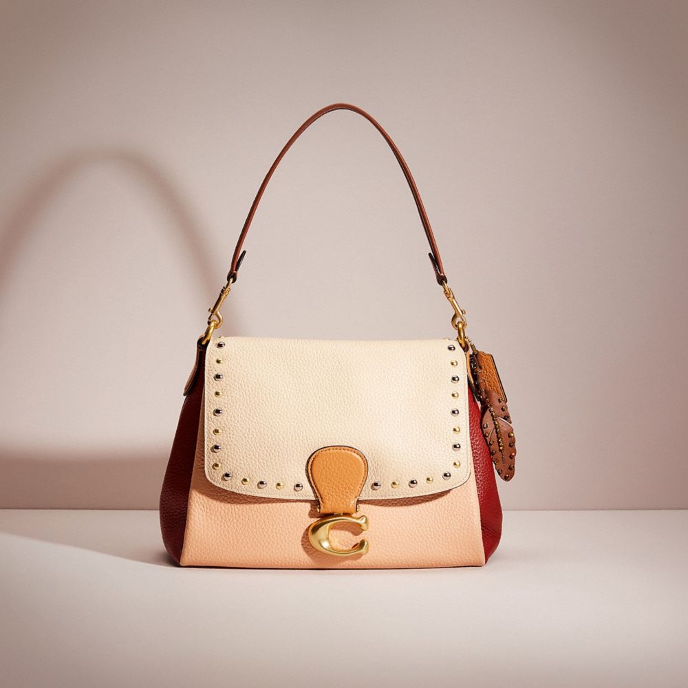 CF642 - Upcrafted May Shoulder Bag In Colorblock Brass/Ivory Blush Multi