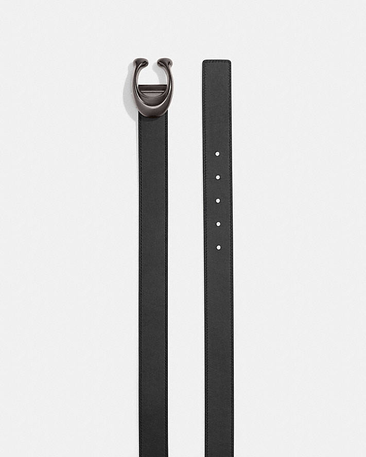 立體 C 扣環腰帶，32毫米，長度可自由裁剪、可雙面使用