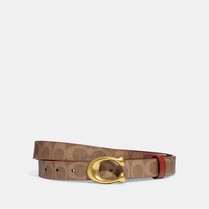 COACH Official Site Official page SCULPTED C BUCKLE CUT TO SIZE REVERSIBLE BELT 25MM