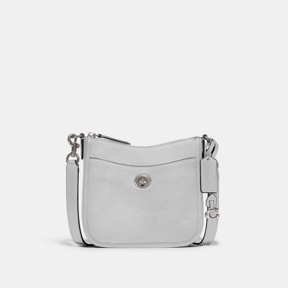 COACH CF853 Chaise Crossbody 19 SILVER/METALLIC SILVER