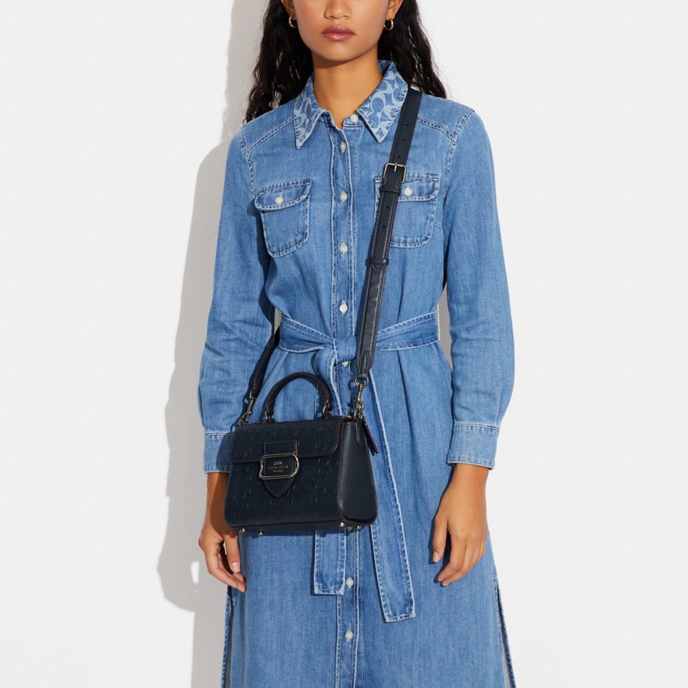 MORGAN TOP HANDLE SATCHEL IN SIGNATURE LEATHER