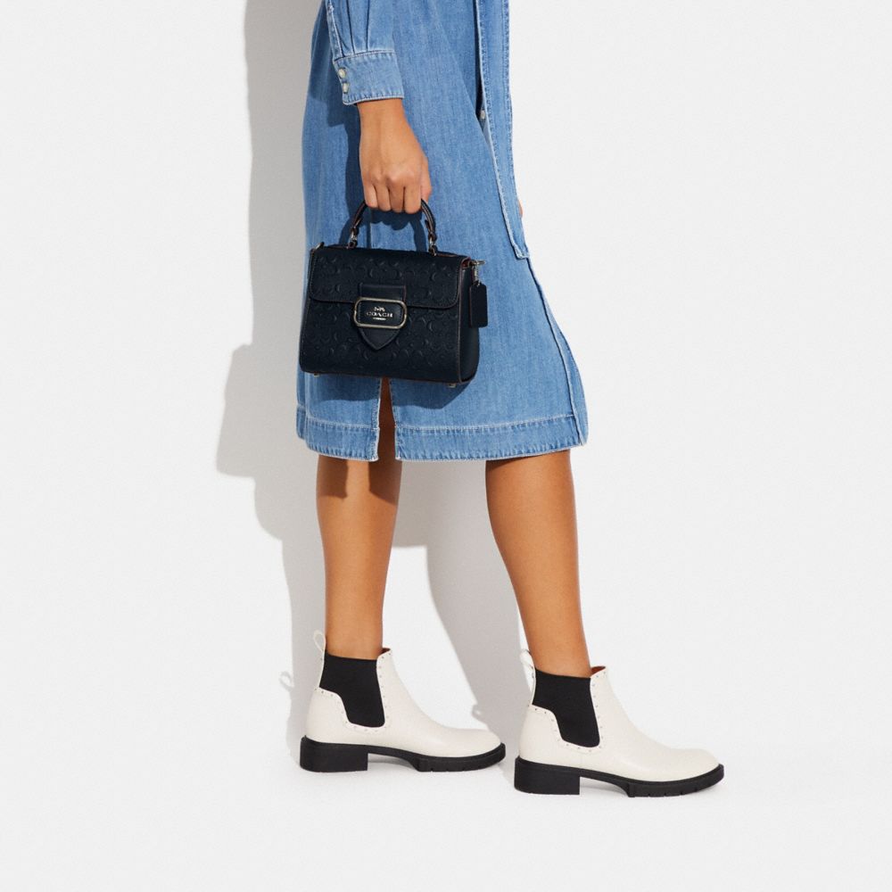 MORGAN TOP HANDLE SATCHEL IN SIGNATURE LEATHER