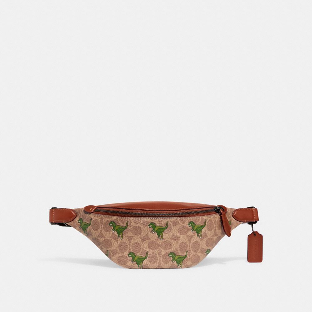 CF876 - Charter Belt Bag 7 In Signature Canvas With Rexy Print Tan/Rust
