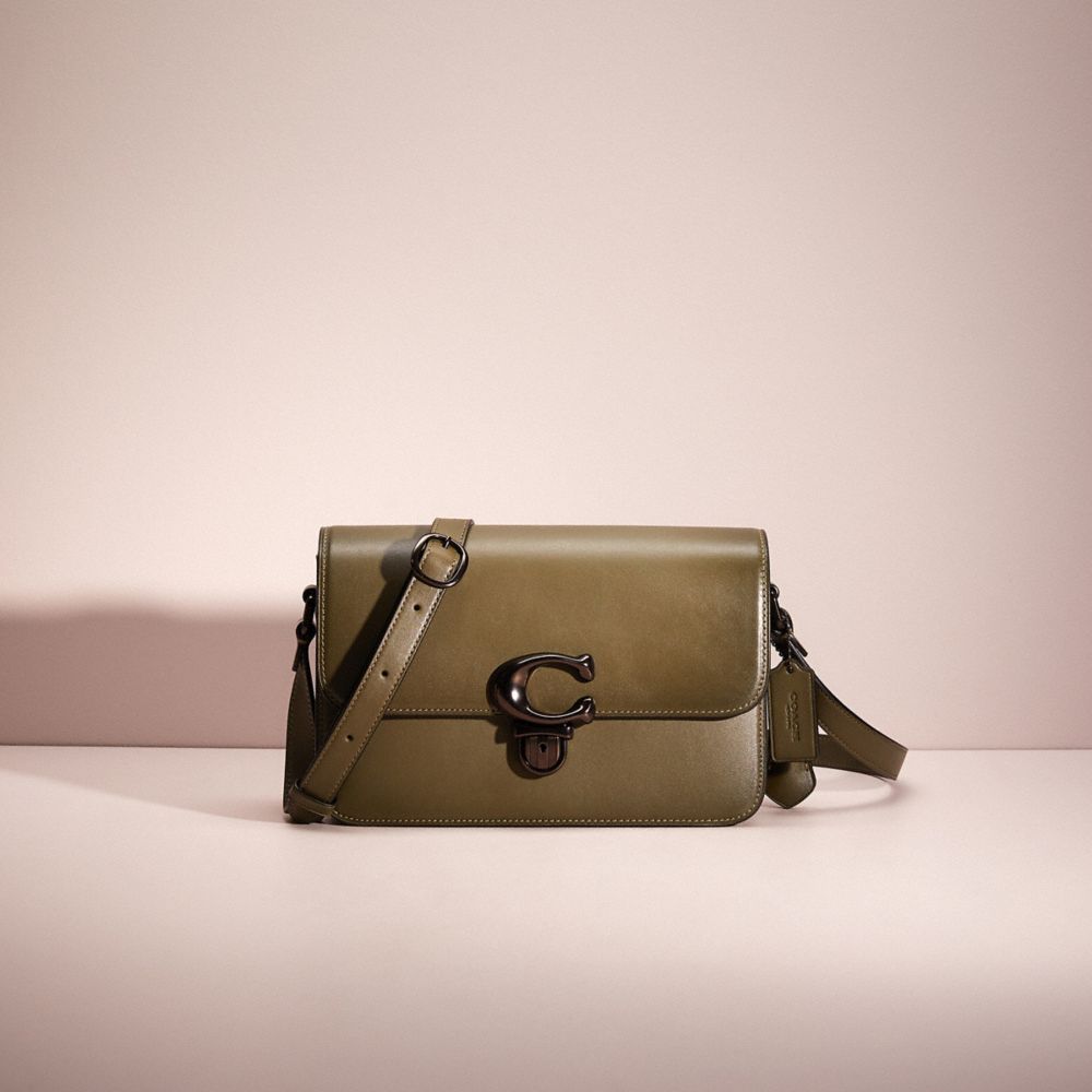 CF914 - Restored Studio Shoulder Bag Brass/Amazon Green