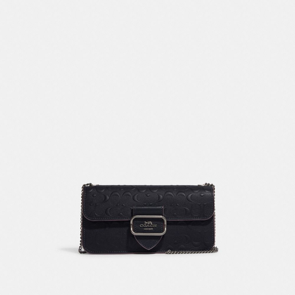 COACH CF942 Morgan Crossbody In Signature Leather Gunmetal/Midnight Multi