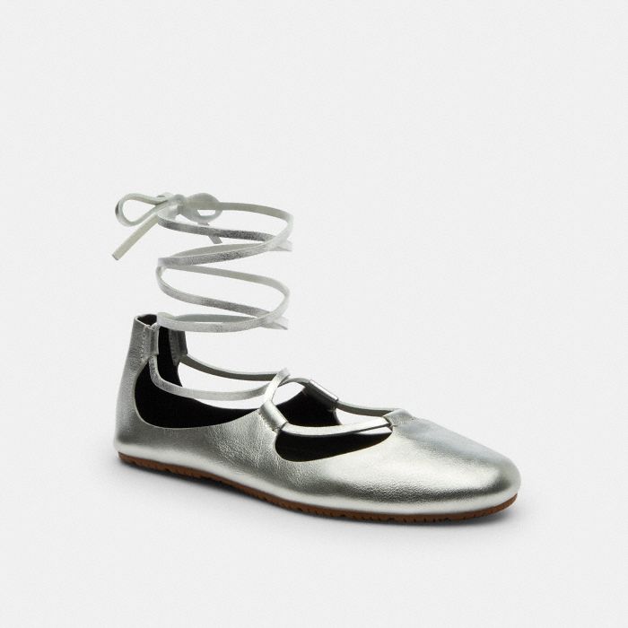 LACE-UP SOFT BALLET FLAT