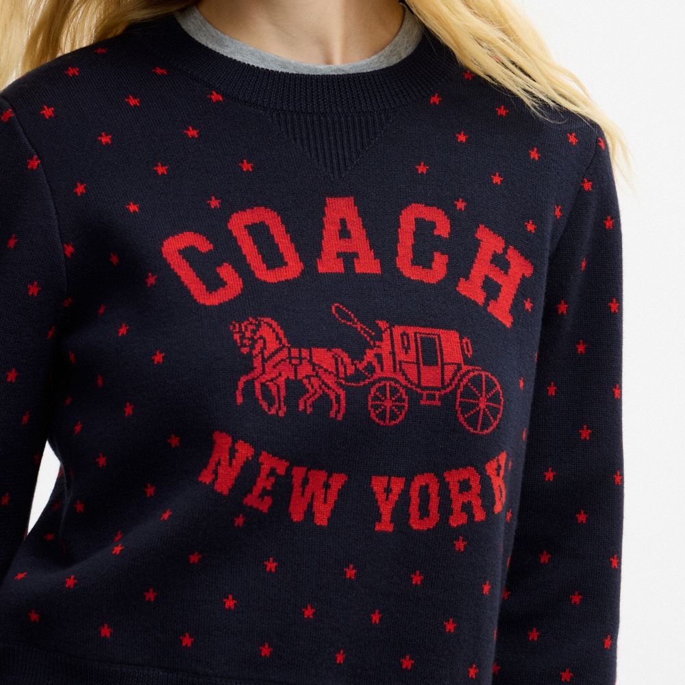 COACH 雙面圓領毛衣