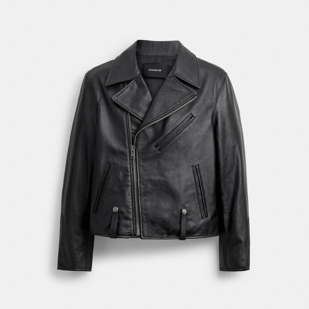 緊身型皮革 BIKER 外套