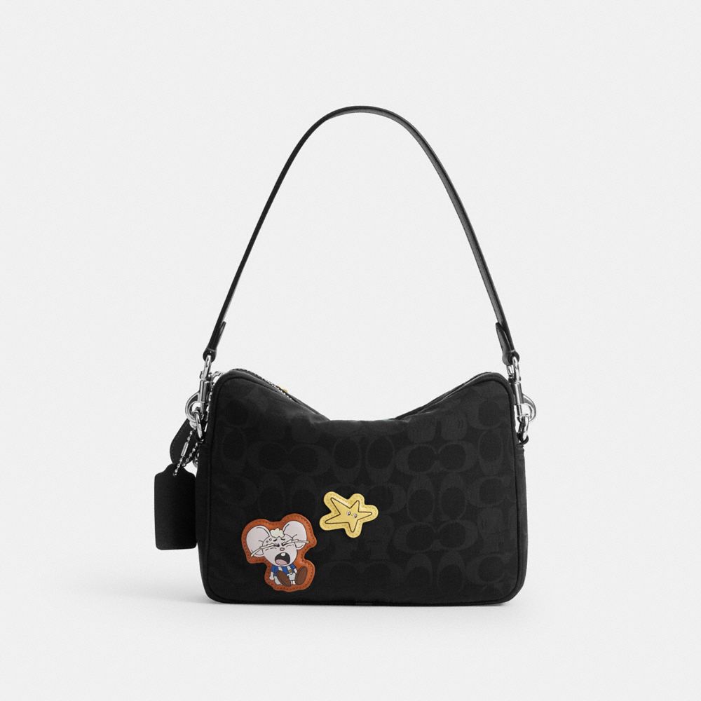 COACH | BRAIN DEAD DAKOTA CROSSBODY BAG IN SIGNATURE NYLON WITH PATCHES