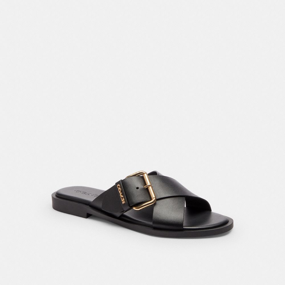 Crisscross Buckle Sandal - CFF87 - Black