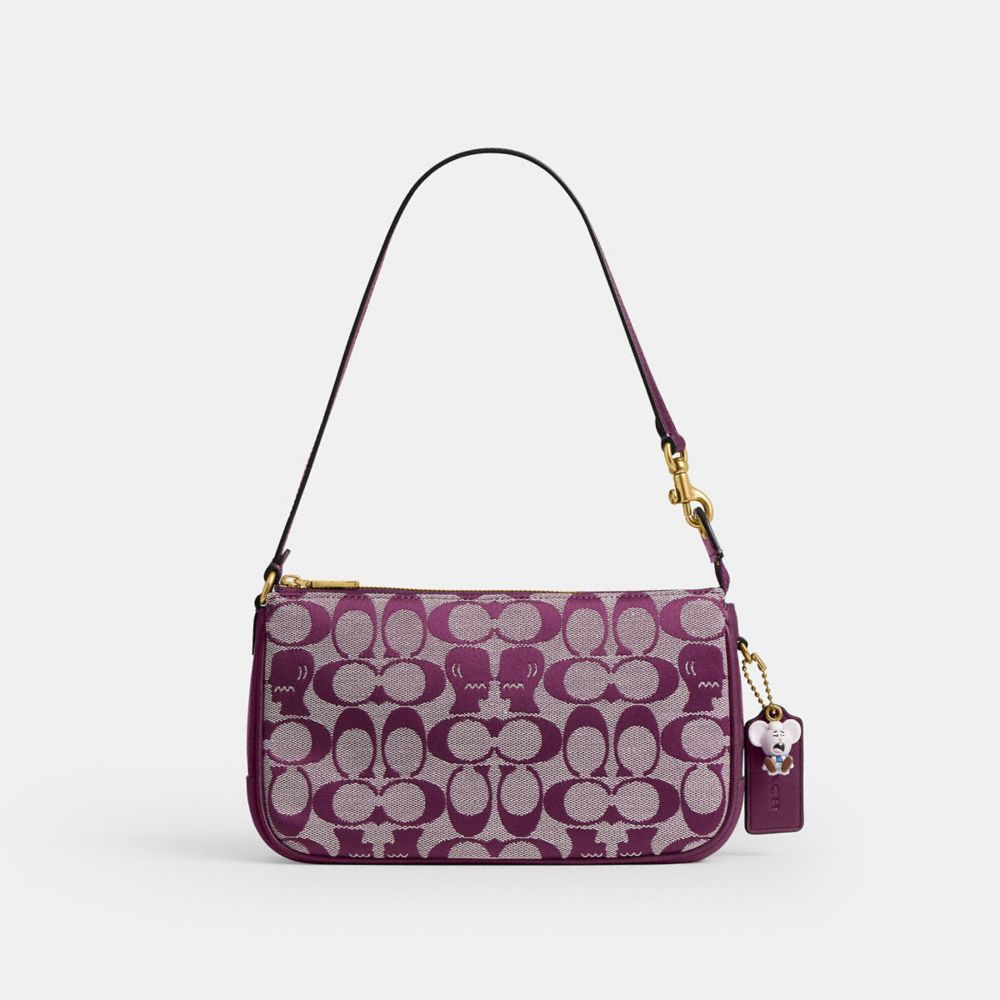 COACH&reg;,Coach | Brain Dead Plaza Bag In Signature Jacquard,Brass/Plum