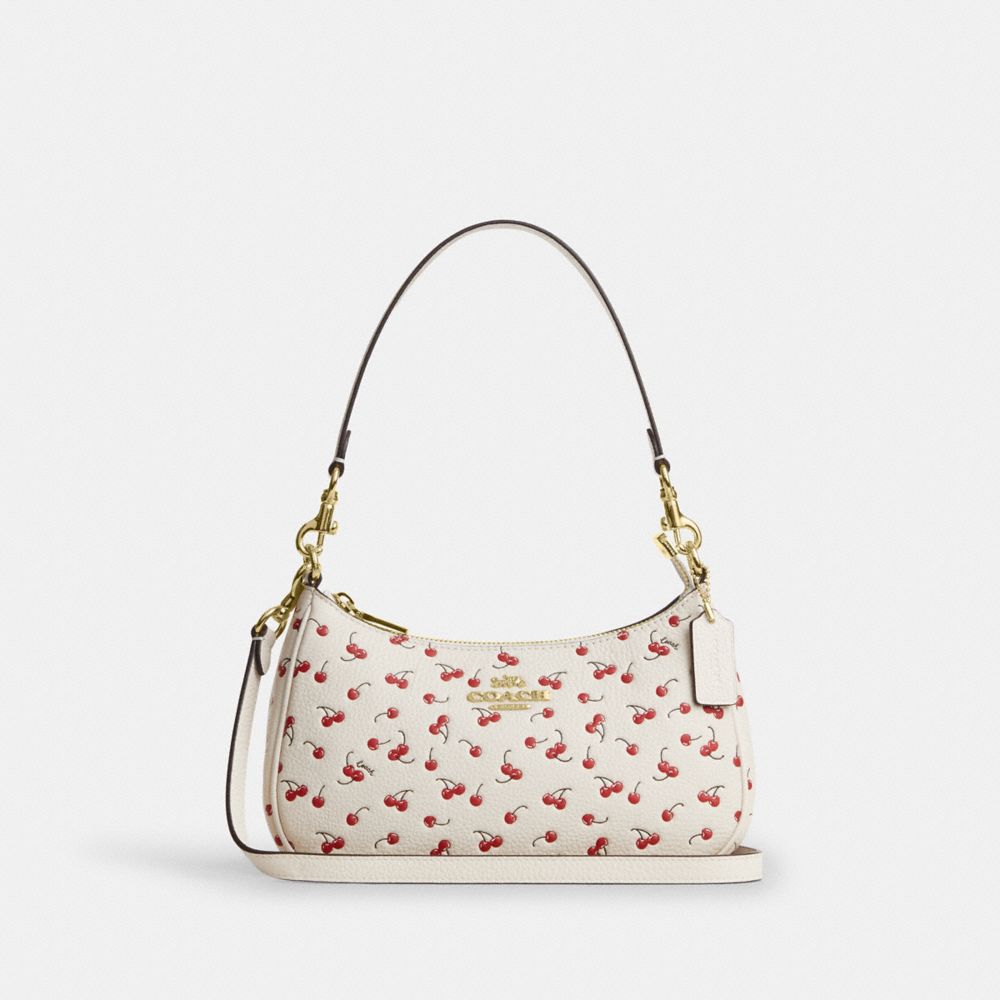 COACH&reg;,Teri Shoulder Bag With Cherry Print,,Front View