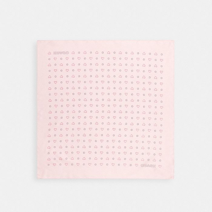 DOTTY HEART PRINT SILK BANDANA