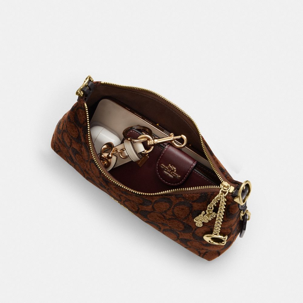 EMEILIA SHOULDER BAG IN SIGNATURE CHENILLE