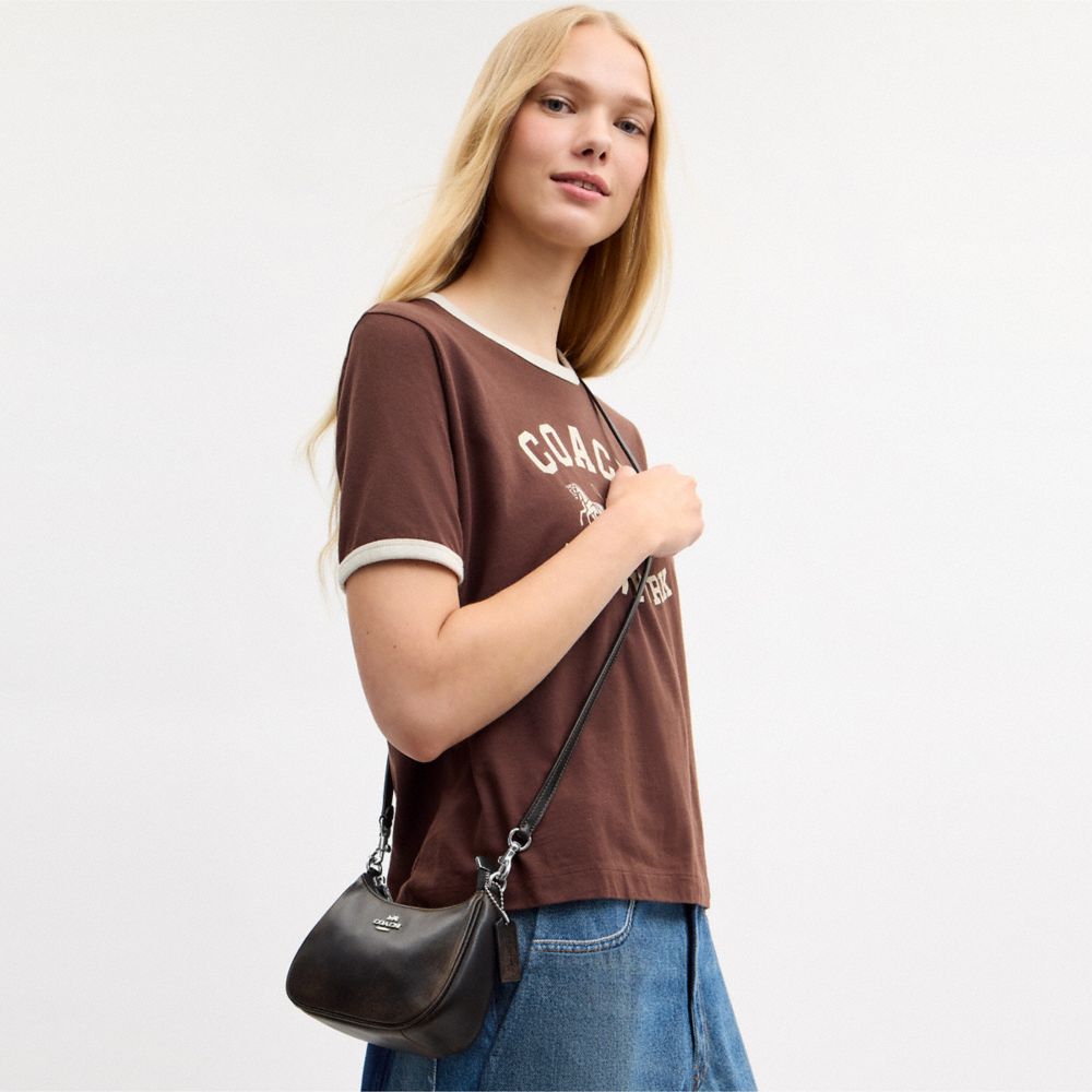 TERI MINI CROSSBODY BAG IN LOVED LEATHER