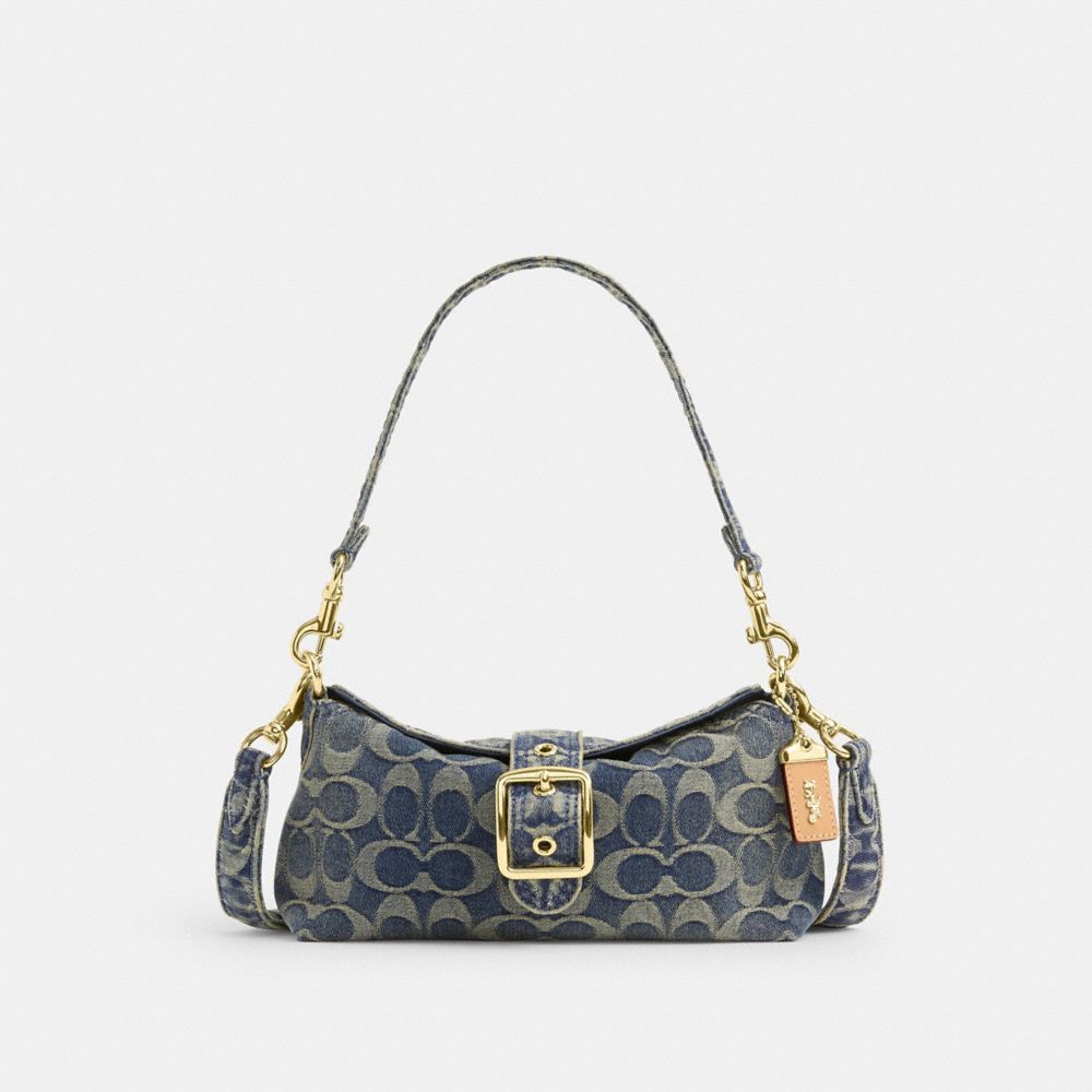 COACH®,Abbie Shoulder Bag In Signature Regenerative Cotton Denim,,Front View