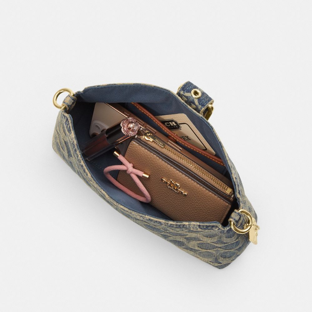 ABBIE SHOULDER BAG IN SIGNATURE REGENERATIVE COTTON DENIM