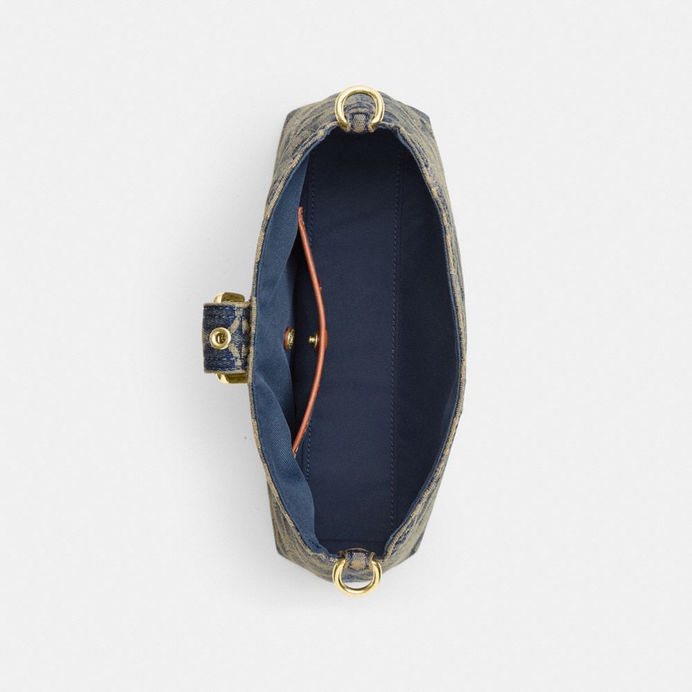 ABBIE SHOULDER BAG IN SIGNATURE REGENERATIVE COTTON DENIM