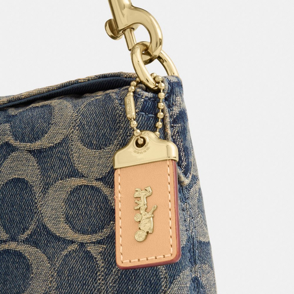 ABBIE SHOULDER BAG IN SIGNATURE REGENERATIVE COTTON DENIM