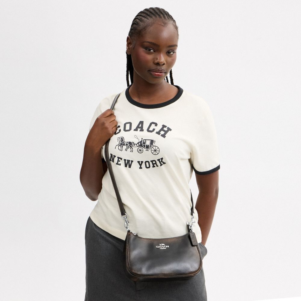 TERI SHOULDER BAG IN LOVED LEATHER