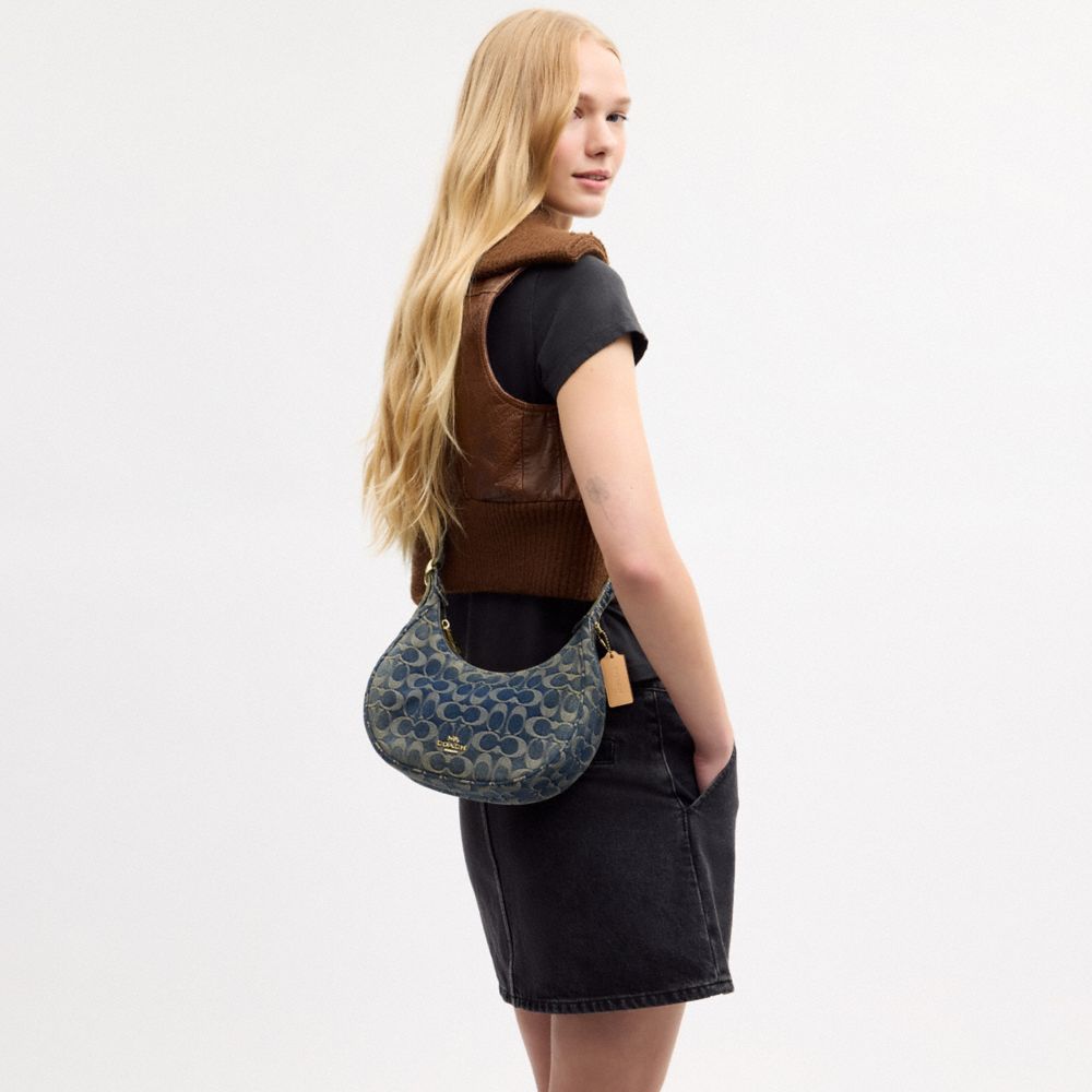 EMILY SHOULDER BAG IN SIGNATURE REGENERATIVE COTTON DENIM