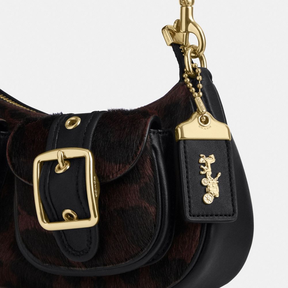 ASHTON BAG IN HAIRCALF WITH LEOPARD PRINT