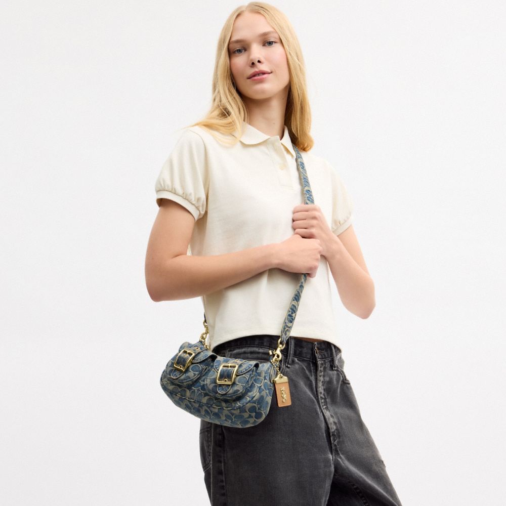 ASHTON BAG IN SIGNATURE REGENERATIVE COTTON DENIM