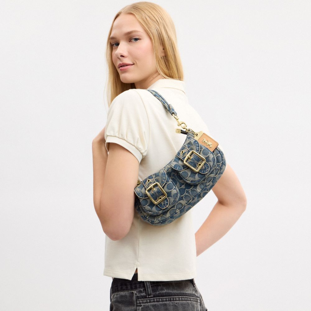 ASHTON BAG IN SIGNATURE REGENERATIVE COTTON DENIM