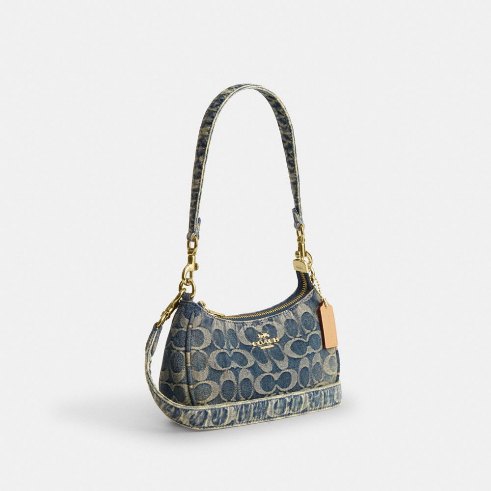 TERI MINI CROSSBODY BAG IN SIGNATURE REGENERATIVE COTTON DENIM