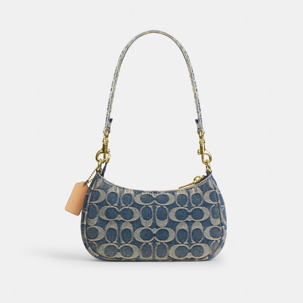 TERI MINI CROSSBODY BAG IN SIGNATURE REGENERATIVE COTTON DENIM