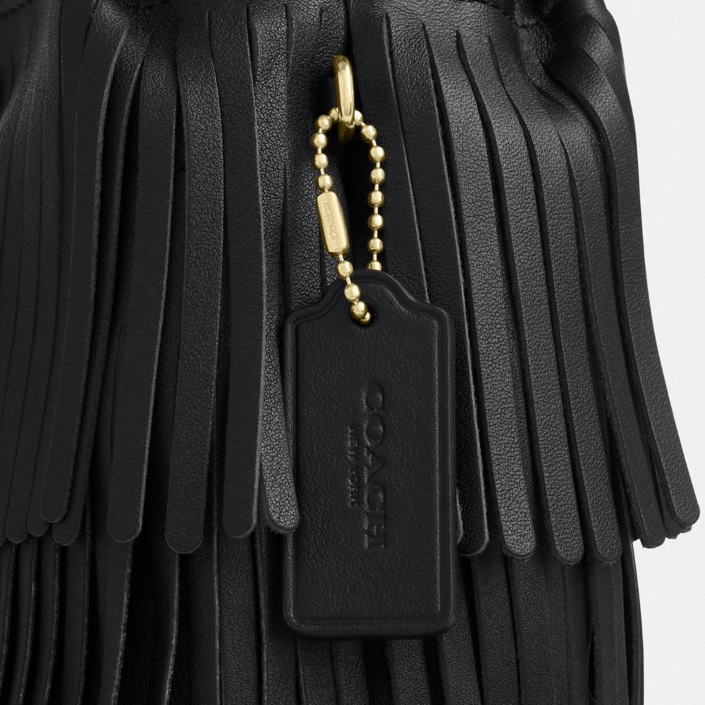 FAYE MINI DRAWSTRING BAG WITH FRINGE