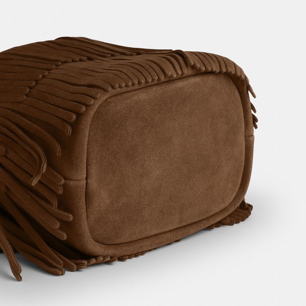 FAYE MINI DRAWSTRING BAG WITH FRINGE