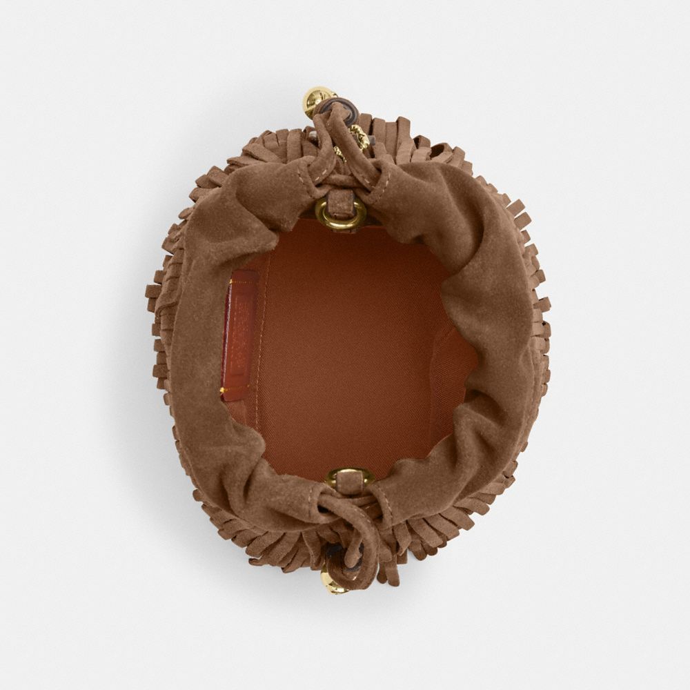 FAYE MINI DRAWSTRING BAG WITH FRINGE