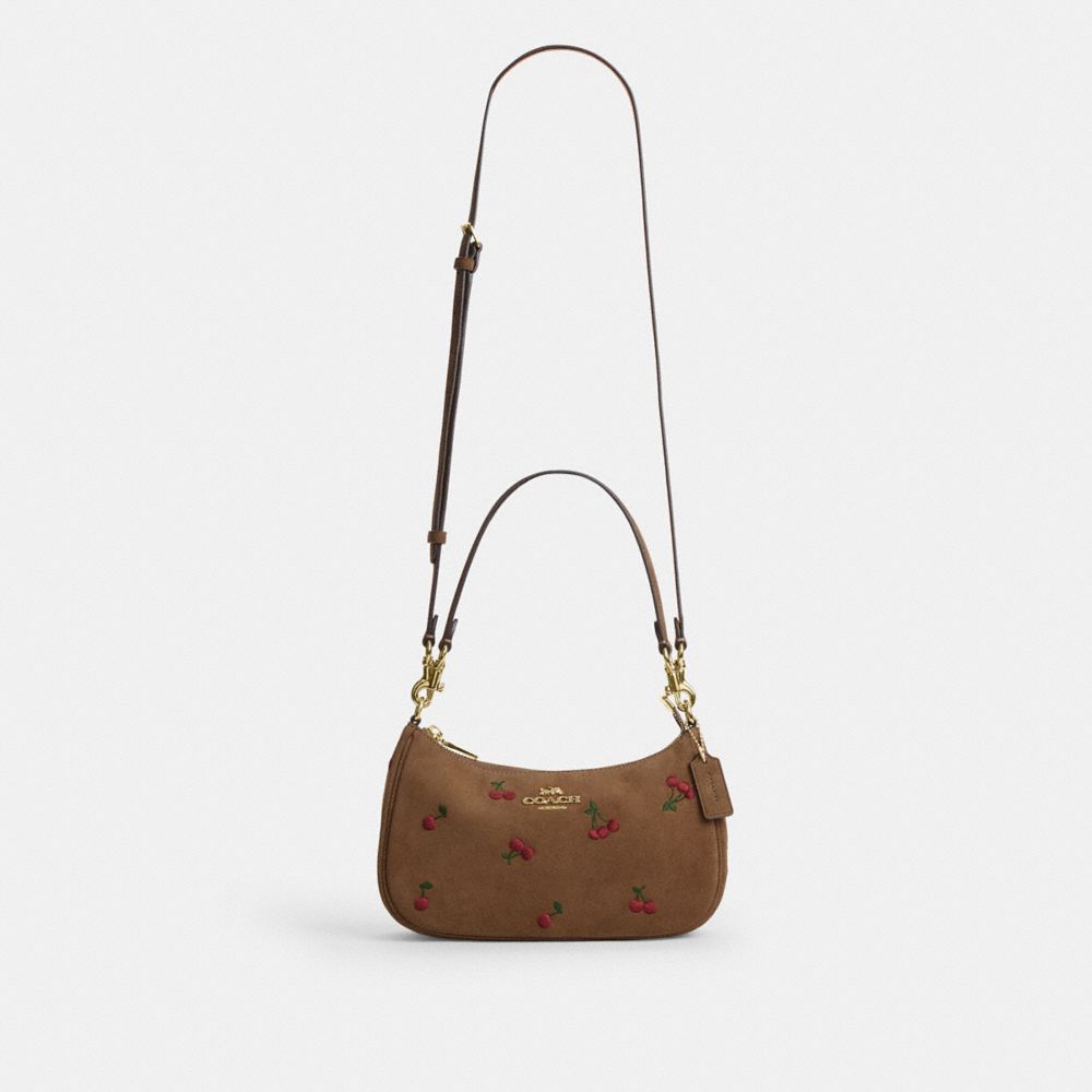 TERI SHOULDER BAG WITH CHERRY EMBROIDERY