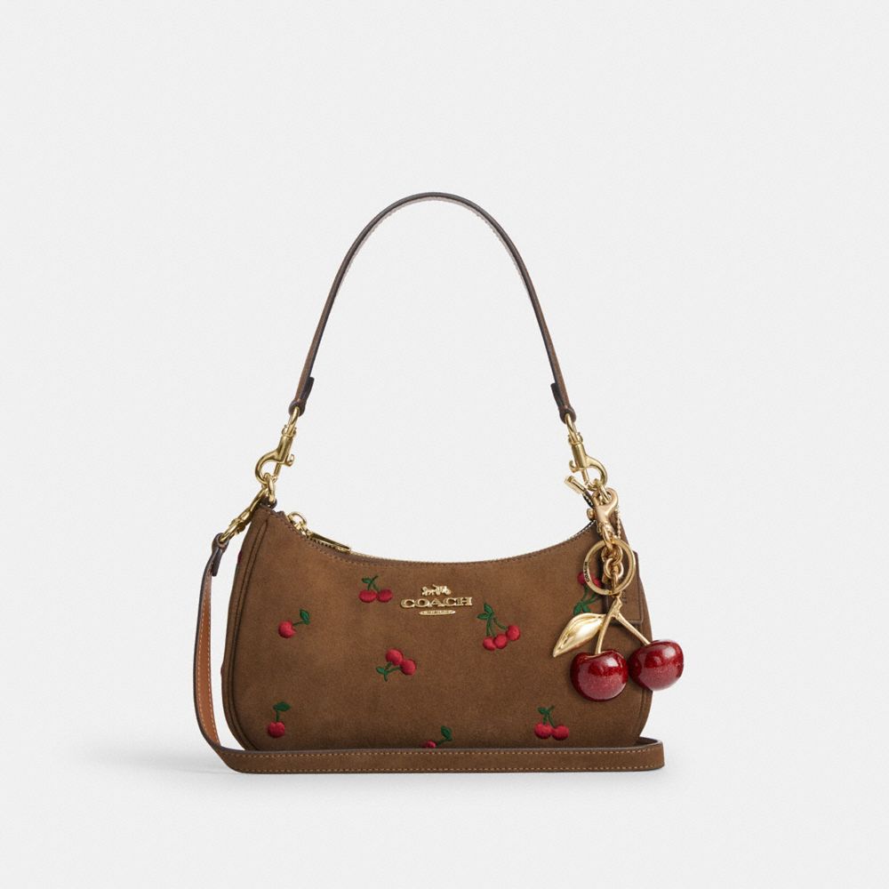 TERI SHOULDER BAG WITH CHERRY EMBROIDERY