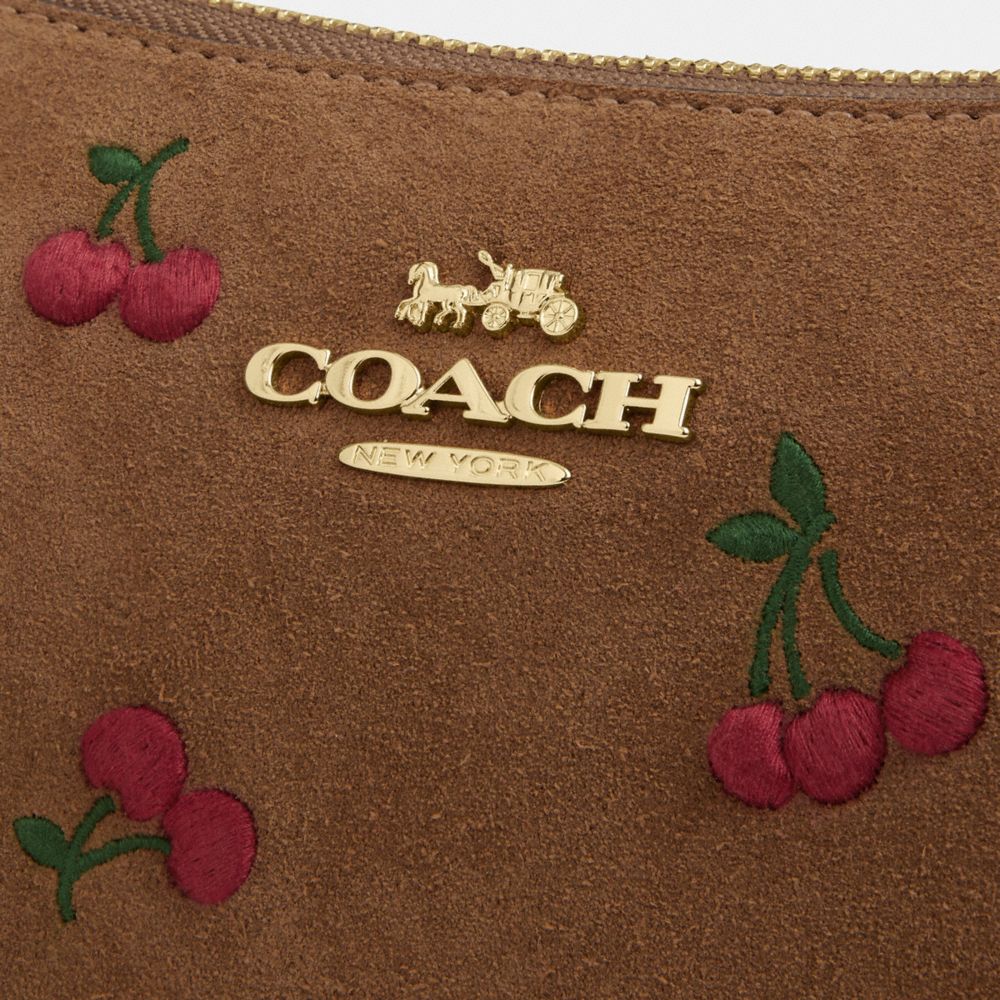 TERI SHOULDER BAG WITH CHERRY EMBROIDERY