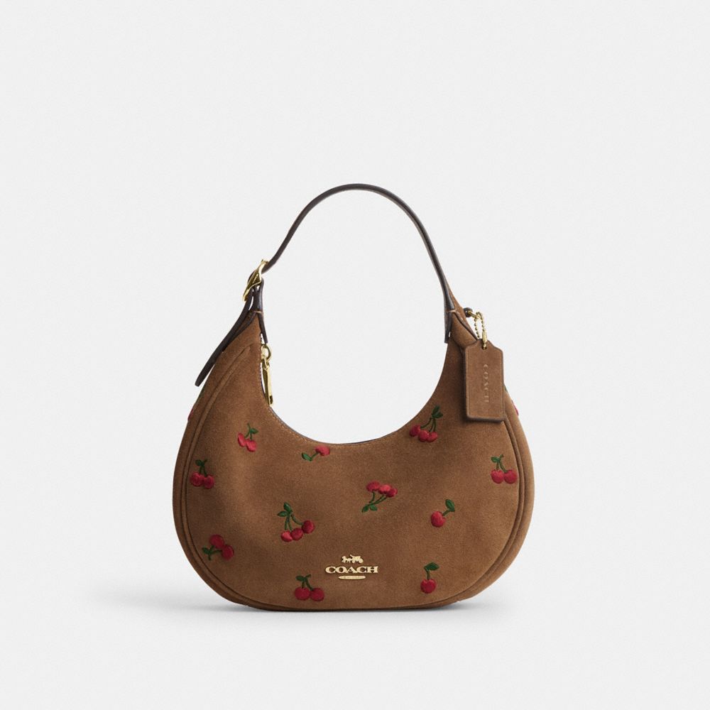 COACH®,Emily Shoulder Bag With Cherry Embroidery,,Front View
