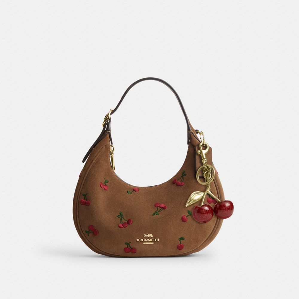 EMILY SHOULDER BAG WITH CHERRY EMBROIDERY