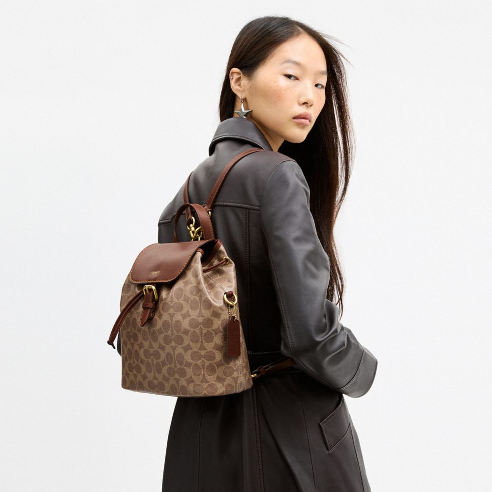 PATH BACKPACK IN SIGNATURE CANVAS