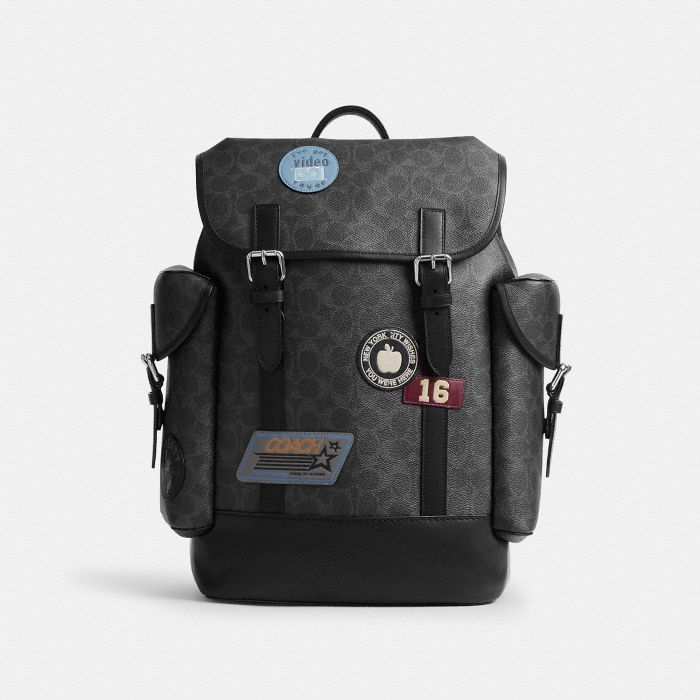 HITCH 經典 SIGNATURE UPCRAFTED 皮革貼紙印花後背包