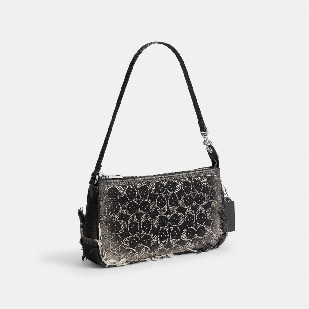 PLAZA BAG 25 IN REGENERATIVE COTTON DENIM WITH LOVED CRYSTAL SIGNATURE