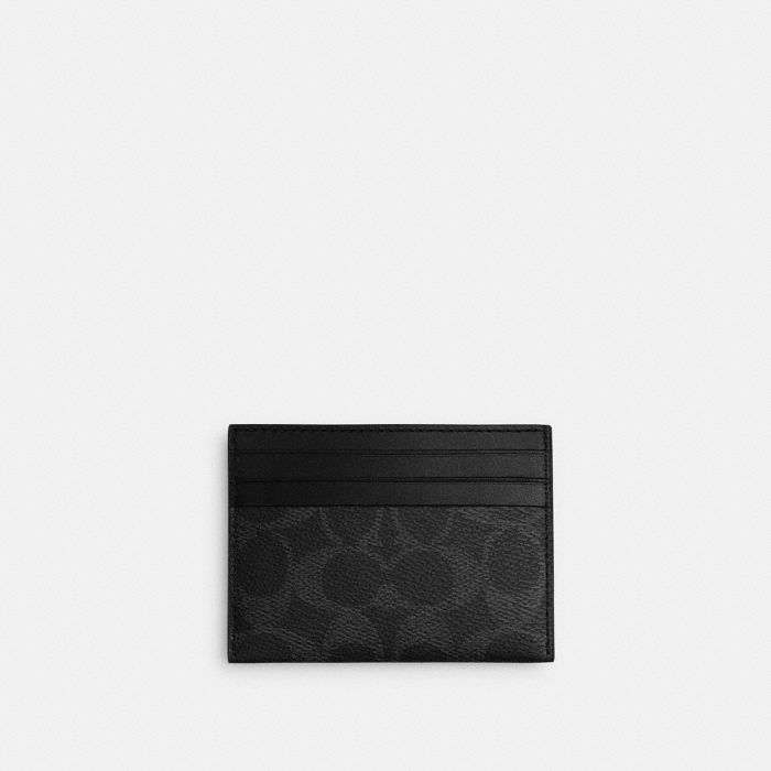 經典 SIGNATURE UPCRAFTED 皮革貼紙印花扁平型卡夾