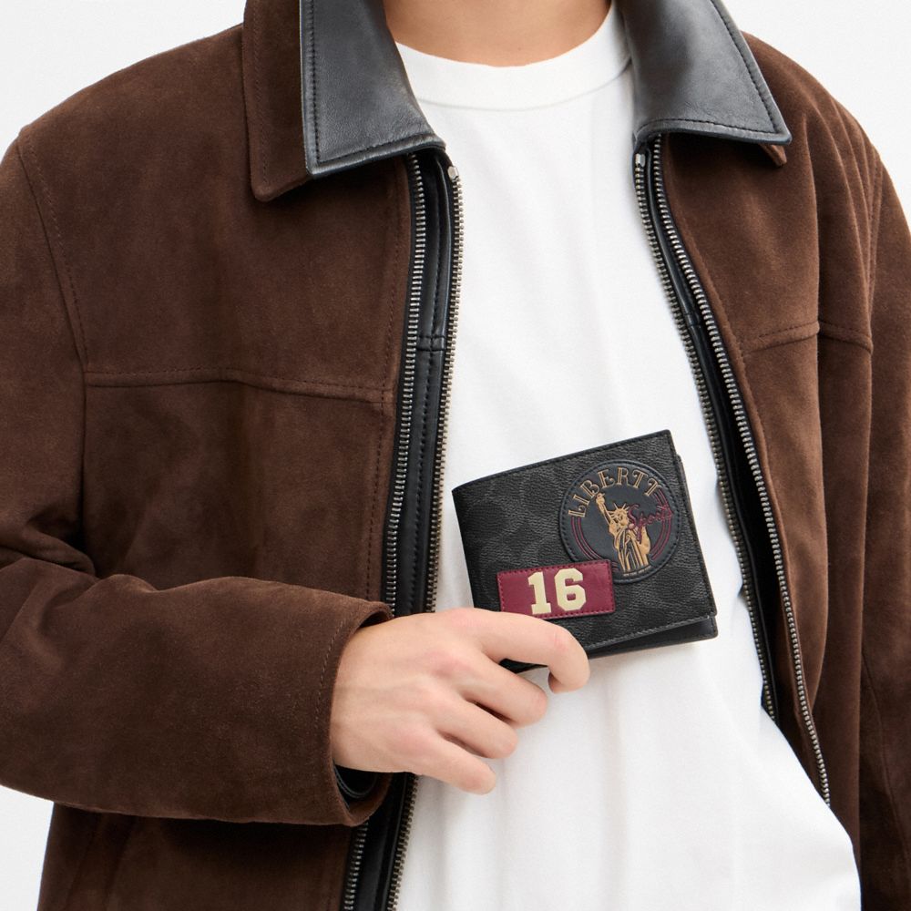 3-IN-1 WALLET WITH STICKERS IN SIGNATURE UPCRAFTEDLEATHER