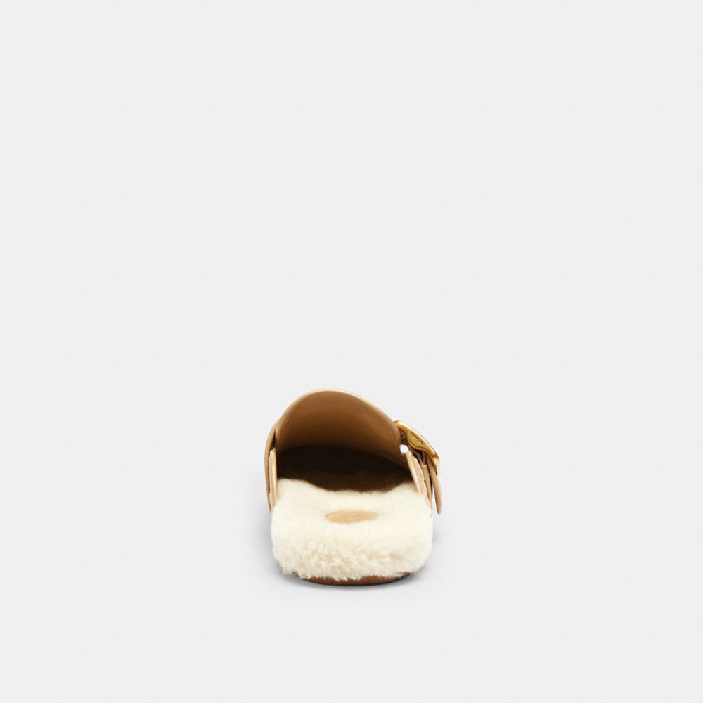 ARCHIVAL 經典 SIGNATURE 刷毛皮革 SHEARLING 扣環拖鞋