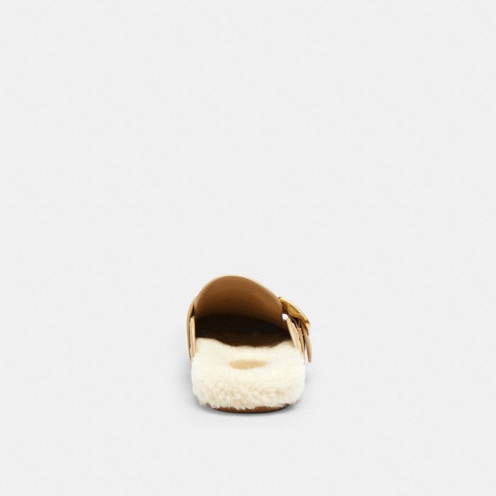 ARCHIVAL 經典 SIGNATURE 刷毛皮革 SHEARLING 扣環拖鞋