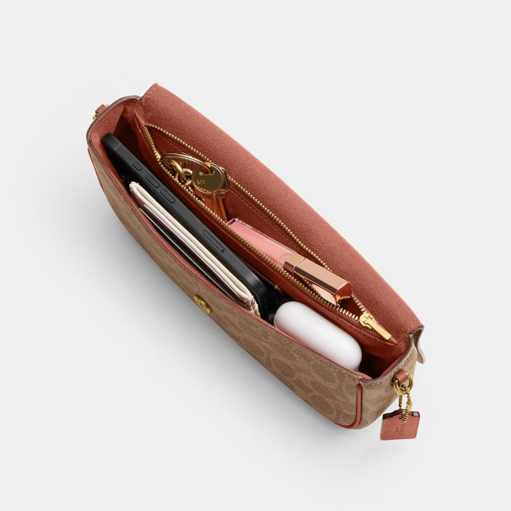 BROOK FLAP CHAIN BAG IN SIGNATURE UPCRAFTEDLEATHER