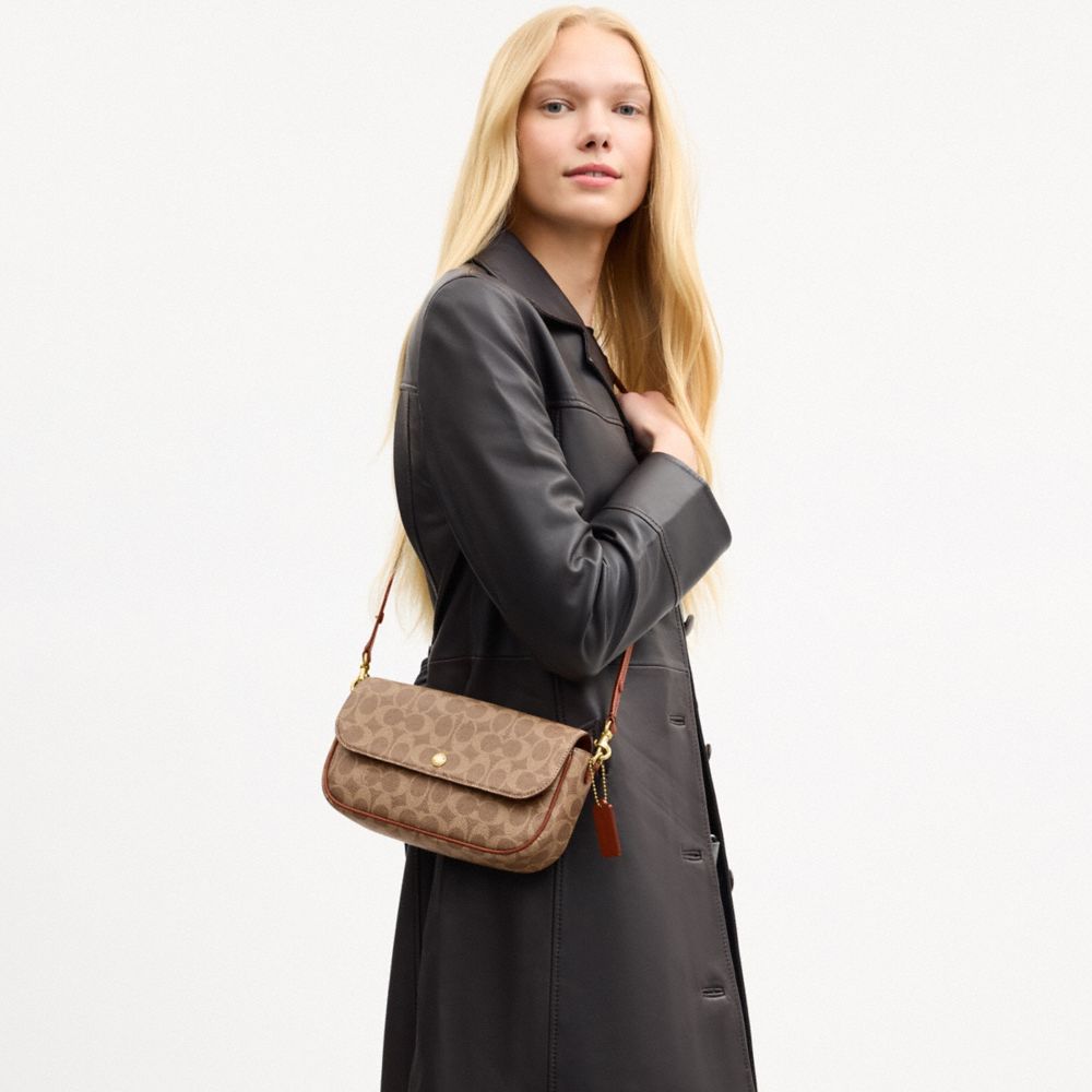 BROOK FLAP CHAIN BAG IN SIGNATURE UPCRAFTEDLEATHER
