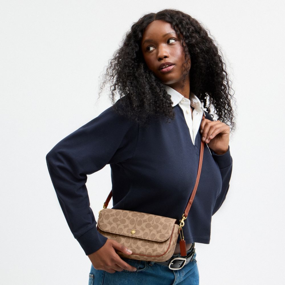 BROOK FLAP CHAIN BAG IN SIGNATURE UPCRAFTEDLEATHER