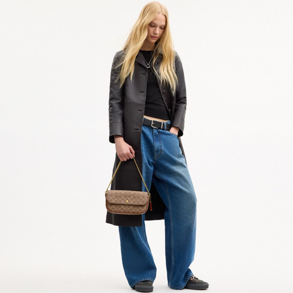 BROOK FLAP CHAIN BAG IN SIGNATURE UPCRAFTEDLEATHER