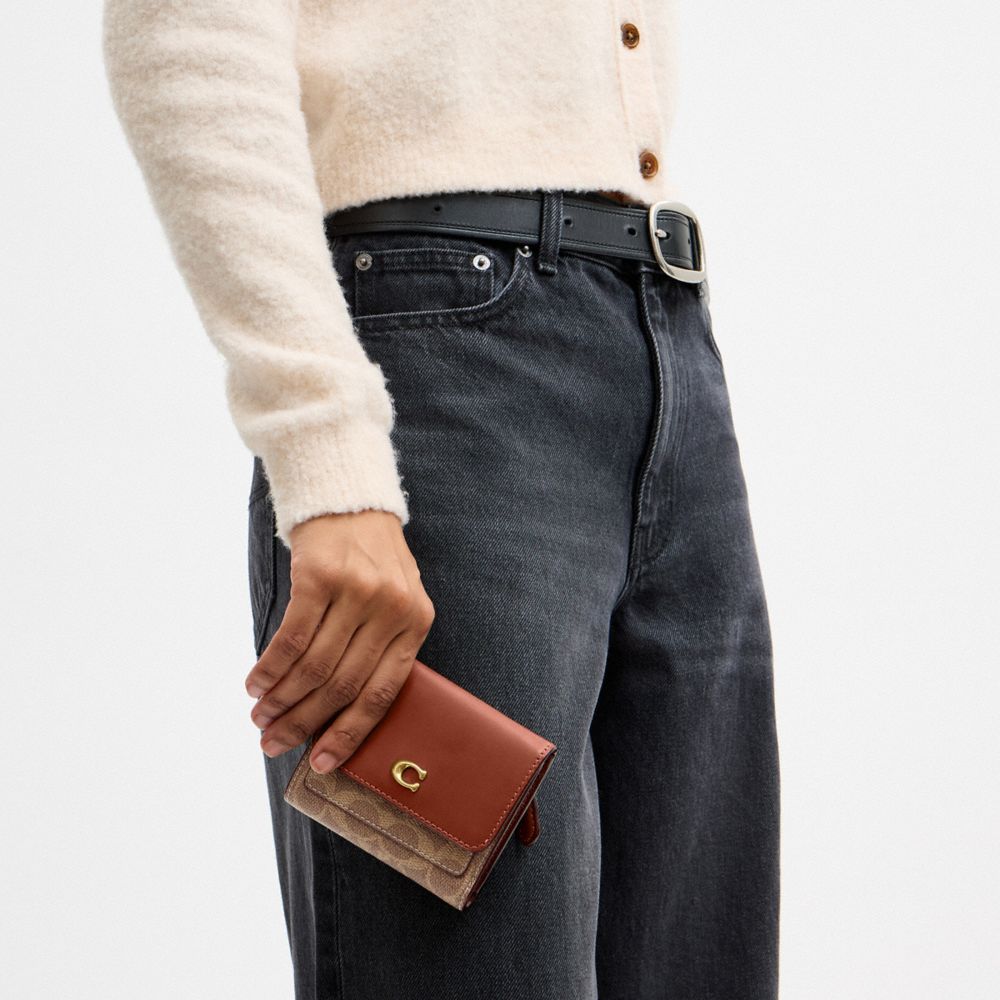 MILA SMALL FLAP WALLET IN SIGNATURE UPCRAFTEDLEATHER